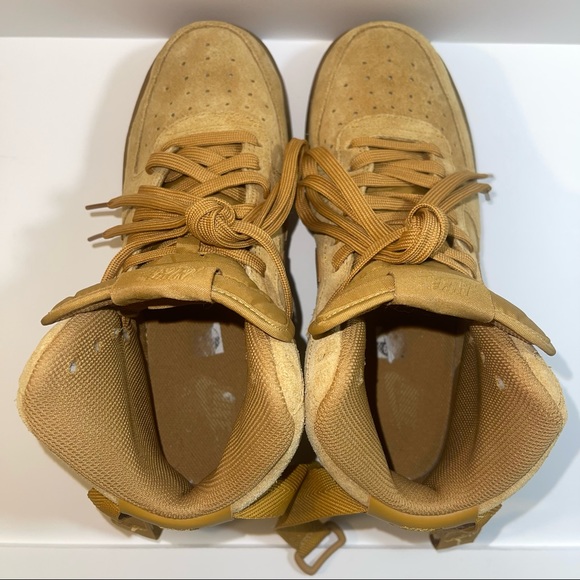 Nike Air Force 1 High LV8 GS Youth AF1 Wheat 🌾 Gum Light Brown #K0262700 *NO📦 - Picture 9 of 16